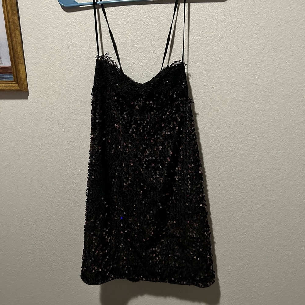 Free people sequin slip mini dress